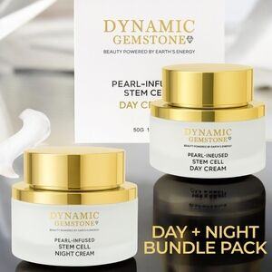 Pearl-Infused Stem Cell Day & Night Cream Set - Gold and White Sealed